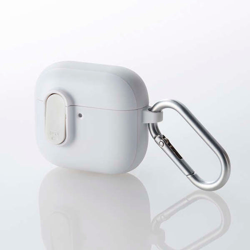 Elecom AVA-AP06TSLWH Tough Slim Lock for AirPods 4 (White)