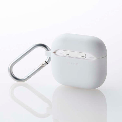 Elecom AVA-AP06TSLWH Tough Slim Lock for AirPods 4 (White)