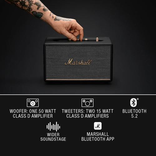 Marshall Acton III Bluetooth Speaker (Black)
