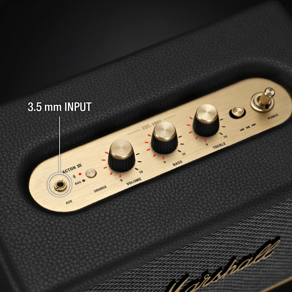 Marshall Acton III Bluetooth Speaker (Black)
