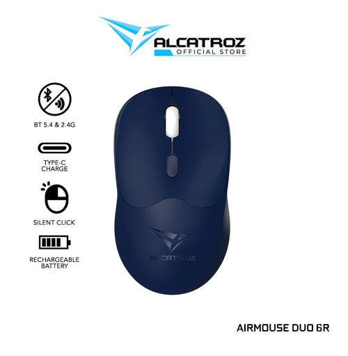 Alcatroz Airmouse Duo 6R Silent Mouse Indigo Blue