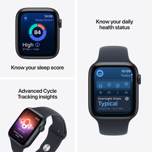 Apple Watch SE 3 (GPS) 40mm Midnight Aluminium - Navy Blue Sports Band M/L