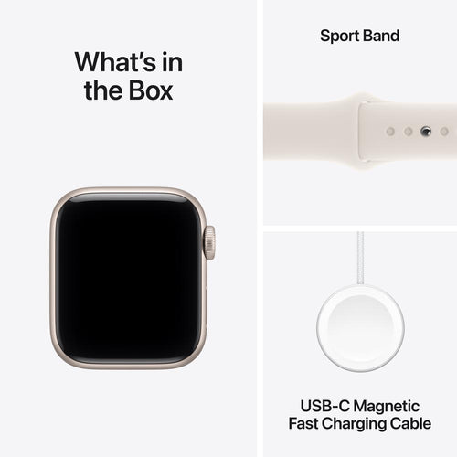 Apple Watch SE 3 GPS 40mm Starlight Aluminium Case with Starlight Sport Band - M/L