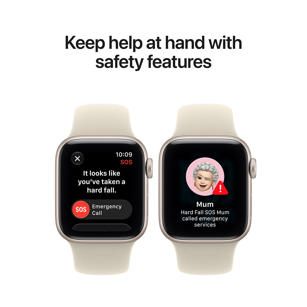 Apple Watch SE 3 (GPS + Cellular) 40mm Starlight Aluminium - Sand Sports Band S/M