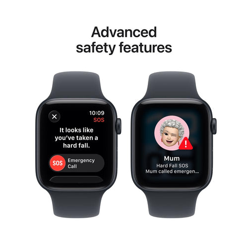 Apple Watch SE 3 GPS 44mm Midnight Aluminium Case with Midnight Sport Band - S/M