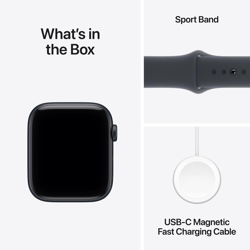 Apple Watch SE 3 GPS 44mm Midnight Aluminium Case with Midnight Sport Band - M/L