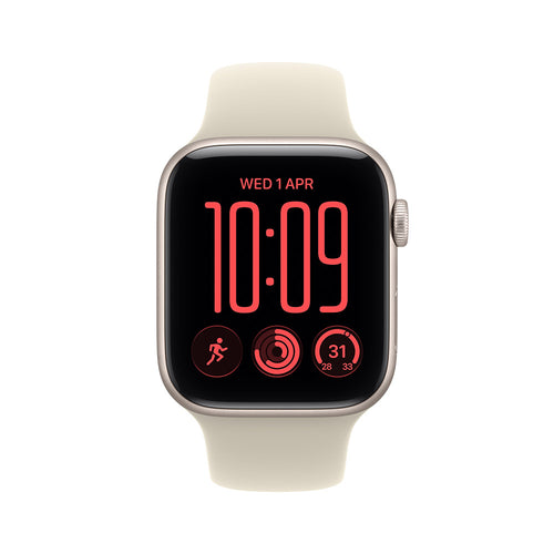 Apple Watch SE 3 (GPS) 44mm Starlight Aluminium - Sand Sports Band M/L