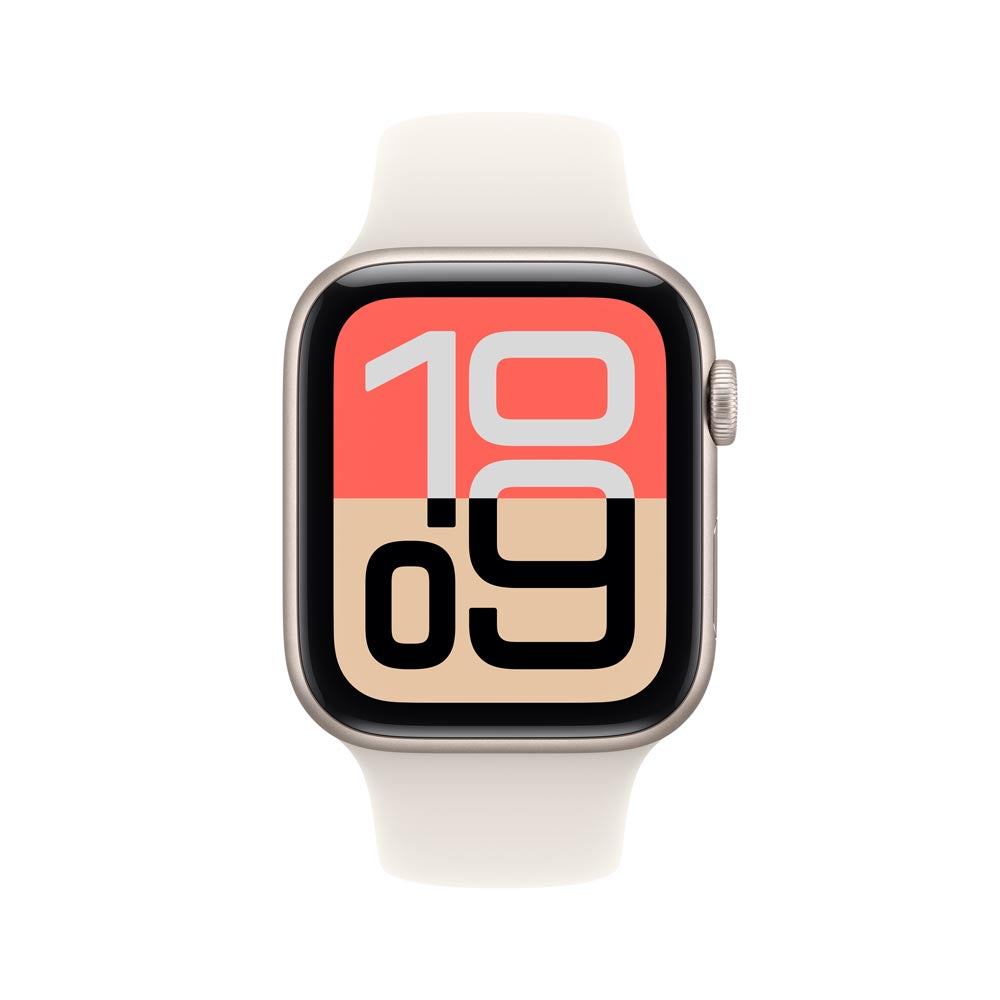 Apple Watch SE 3 GPS 44mm Starlight Aluminium Case with Starlight Sport Band - S/M