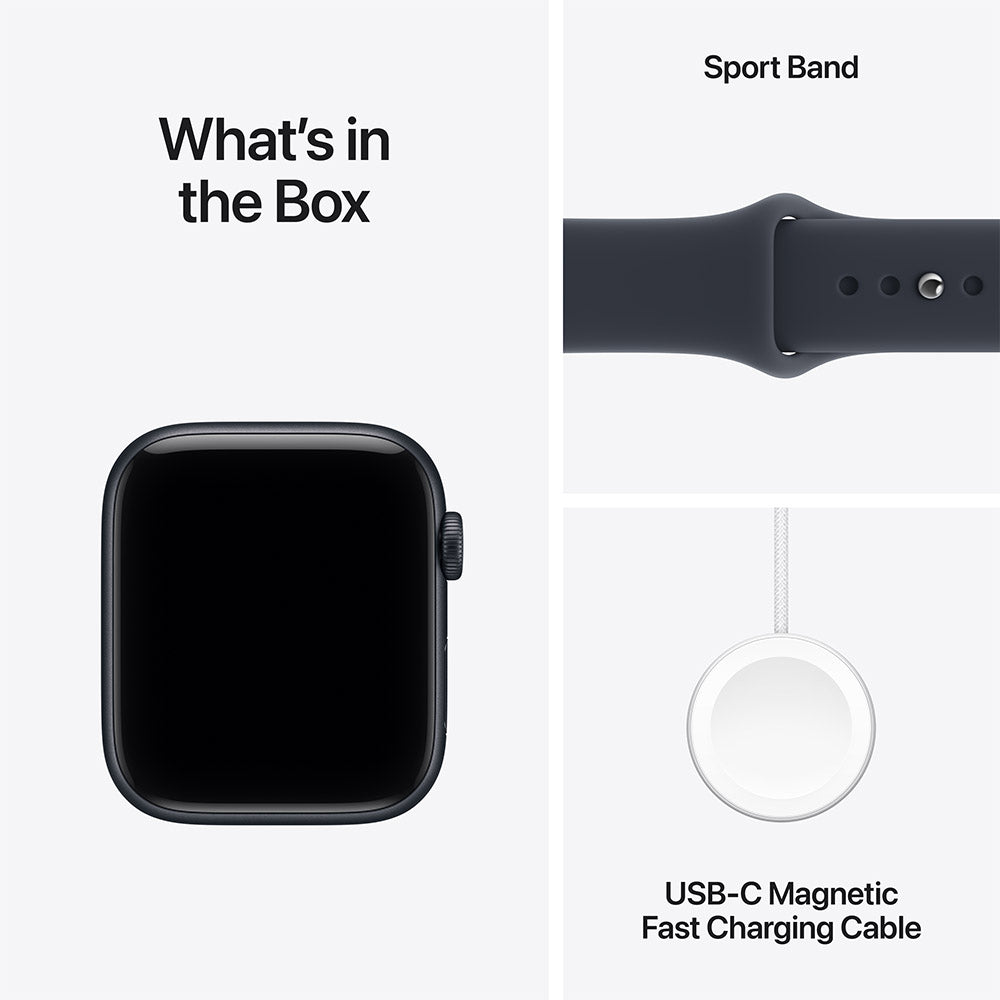 Apple Watch SE 3 (GPS + Cellular) 44mm Midnight Aluminium - Navy Blue Sports Band M/L