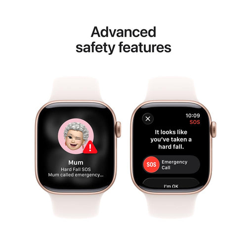 Apple Watch Series 11 GPS + Cellular 42mm Rose Gold Aluminium Case with Light Blush Sport Band - S/M