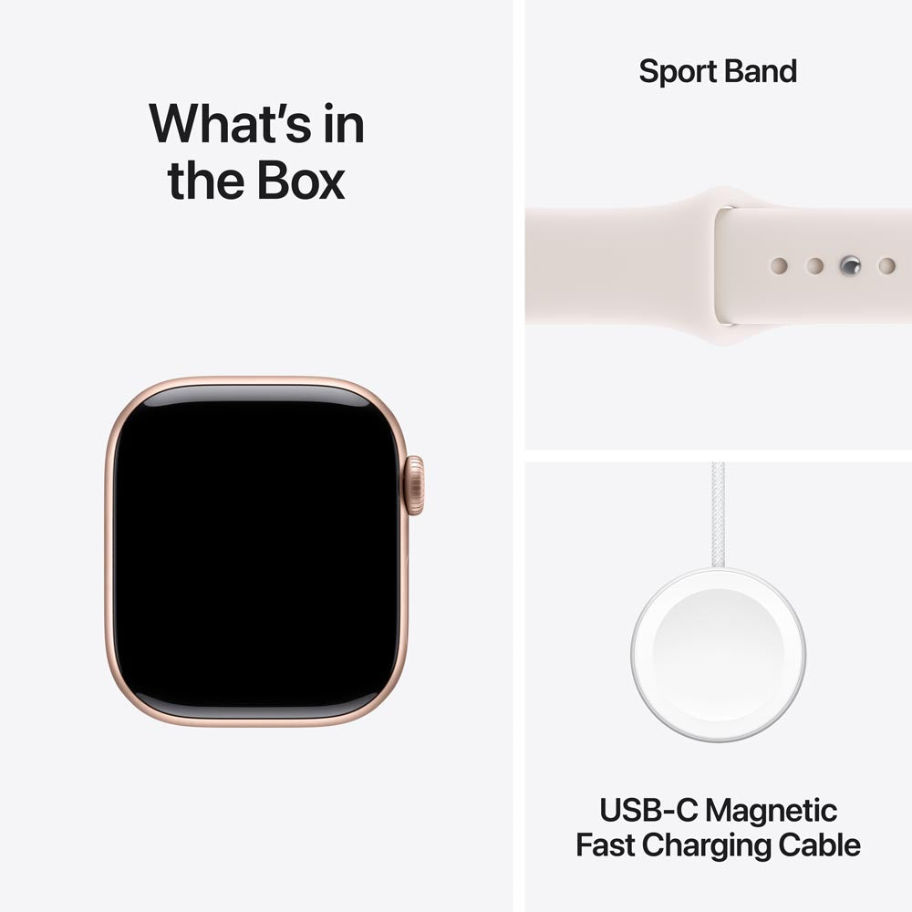 Apple Watch Series 11 GPS + Cellular 42mm Rose Gold Aluminium Case with Light Blush Sport Band - M/L