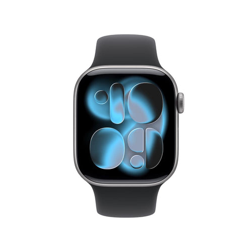 Apple Watch Series 11 GPS + Cellular 42mm Space Grey Aluminium Case with Black Sport Band - S/M