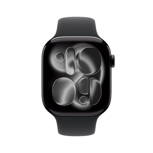 Apple Watch Series 11 GPS 46mm Jet Black Aluminium Case with Black Sport Band - M/L