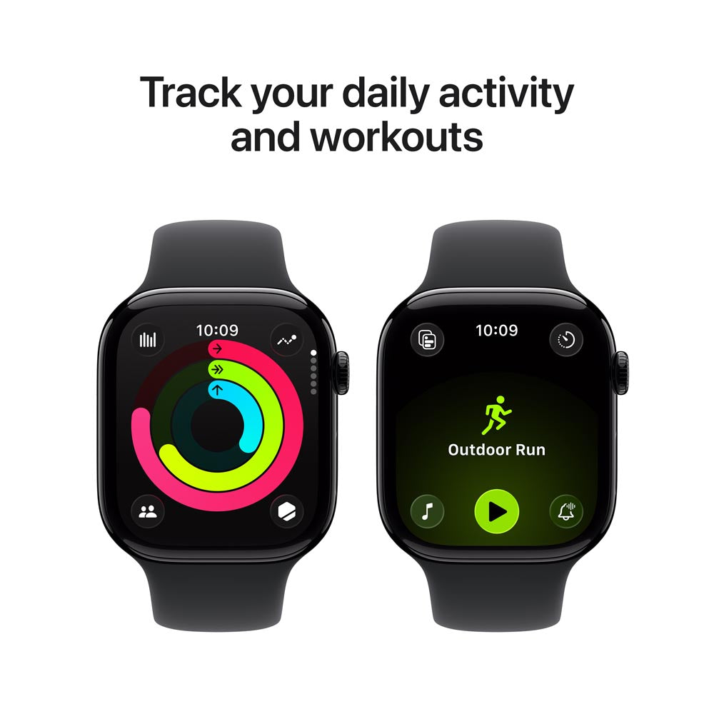Apple Watch Series 11 GPS 46mm Jet Black Aluminium Case with Black