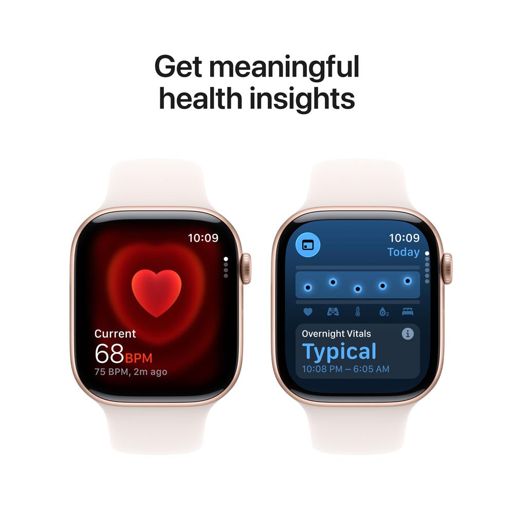 Apple Watch Series 11 GPS 46mm Rose Gold Aluminium Case with Light Blush Sport Band - S/M