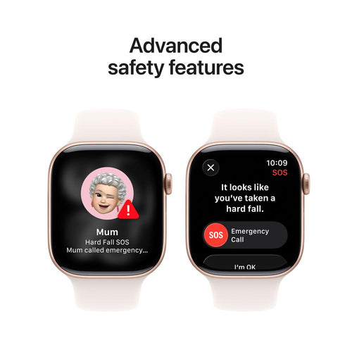 Apple Watch Series 11 GPS 46mm Rose Gold Aluminium Case with Light Blush Sport Band - S/M