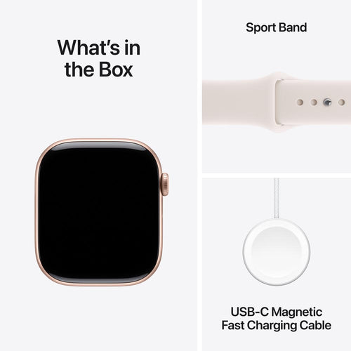 Apple Watch Series 11 GPS 46mm Rose Gold Aluminium Case with Light Blush Sport Band - S/M