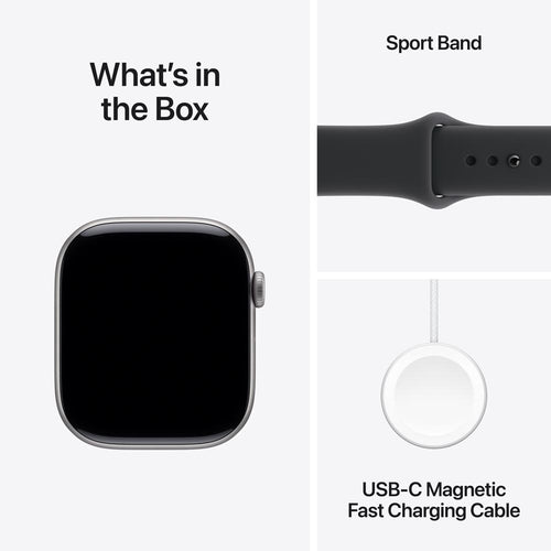 Apple Watch Series 11 GPS 46mm Space Grey Aluminium Case with Black Sport Band - M/L