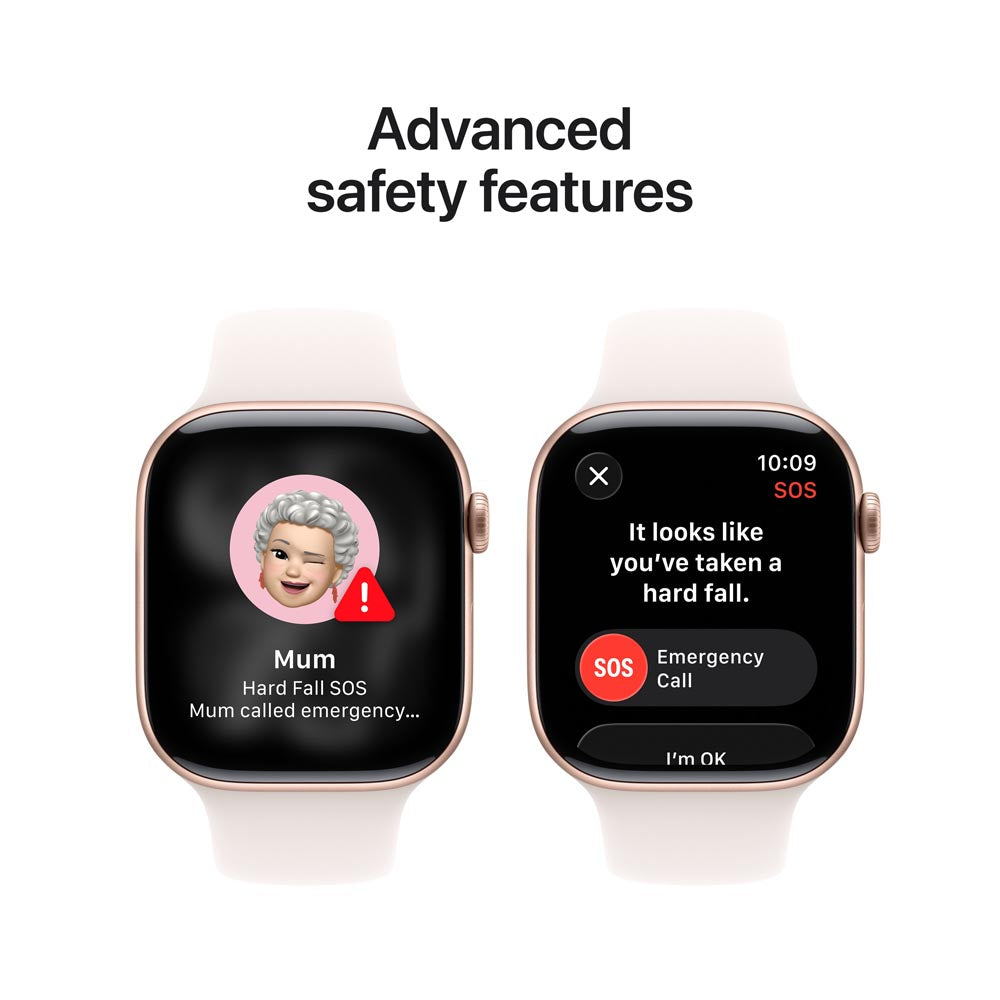 Apple Watch Series 11 GPS + Cellular 46mm Rose Gold Aluminium Case with Light Blush Sport Band - M/L
