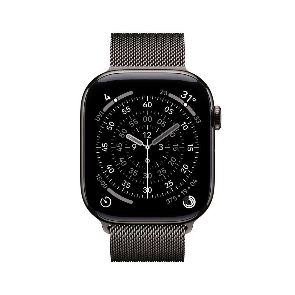 Apple Watch Series 11 GPS + Cellular 46mm Slate Titanium Case with Slate Milanese Loop - M/L