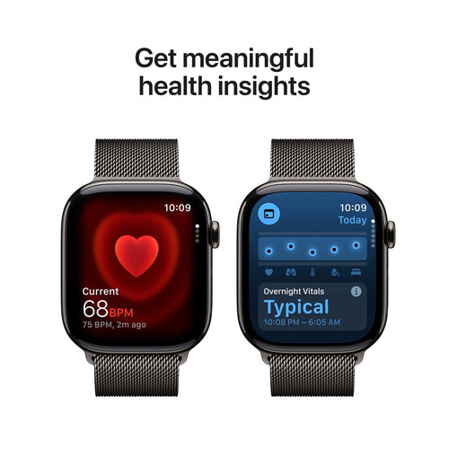 Apple Watch Series 11 GPS + Cellular 46mm Slate Titanium Case with Slate Milanese Loop - M/L