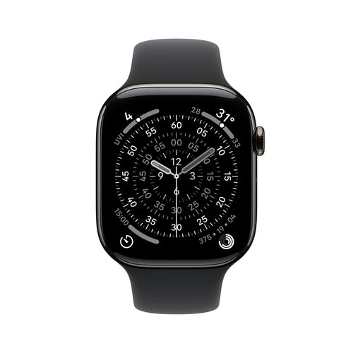 Apple Watch Series 11 GPS + Cellular 46mm Slate Titanium Case with Black Sport Band - M/L