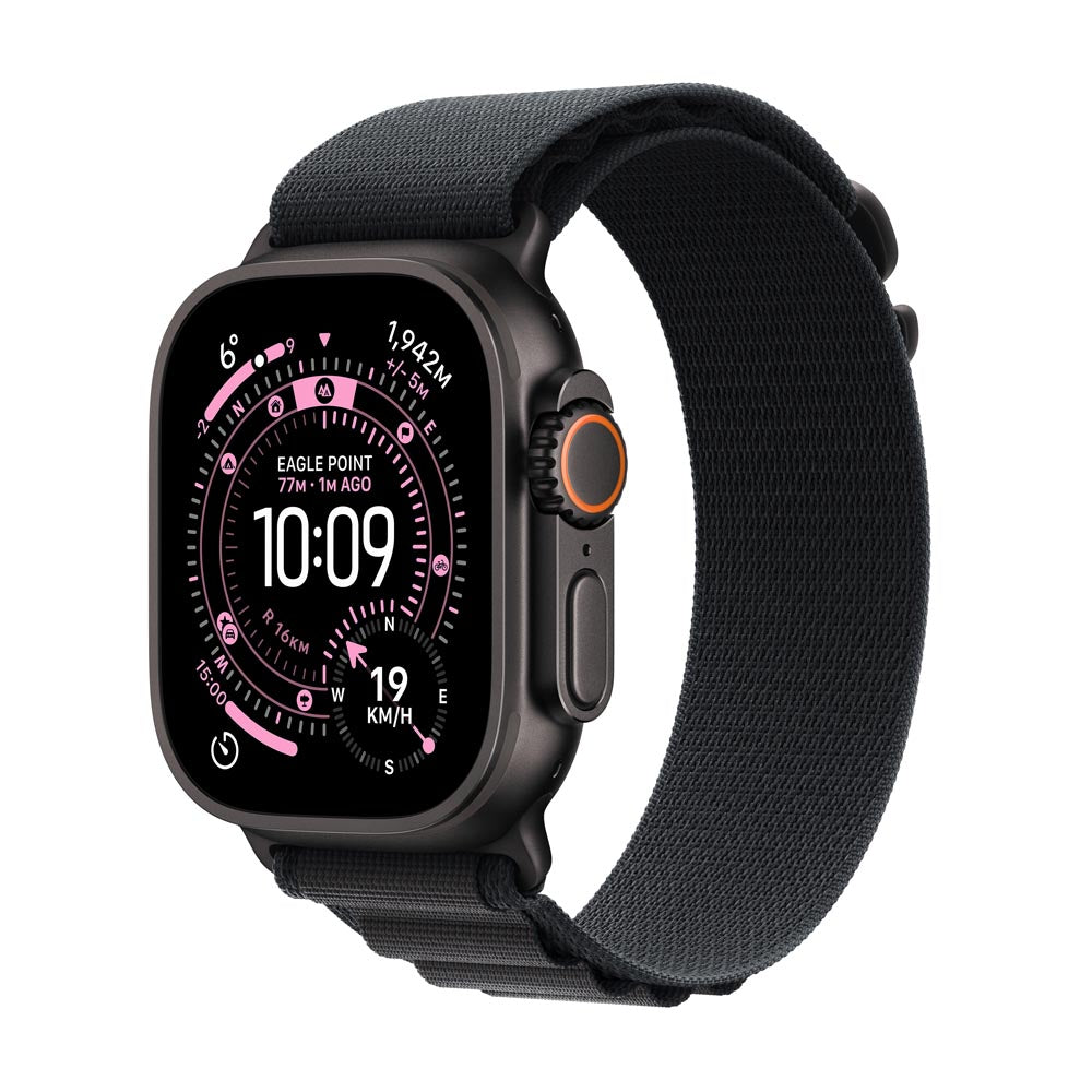 Apple Watch Ultra 3 GPS + Cellular 49mm Black Titanium Case with Black Alpine Loop - Small