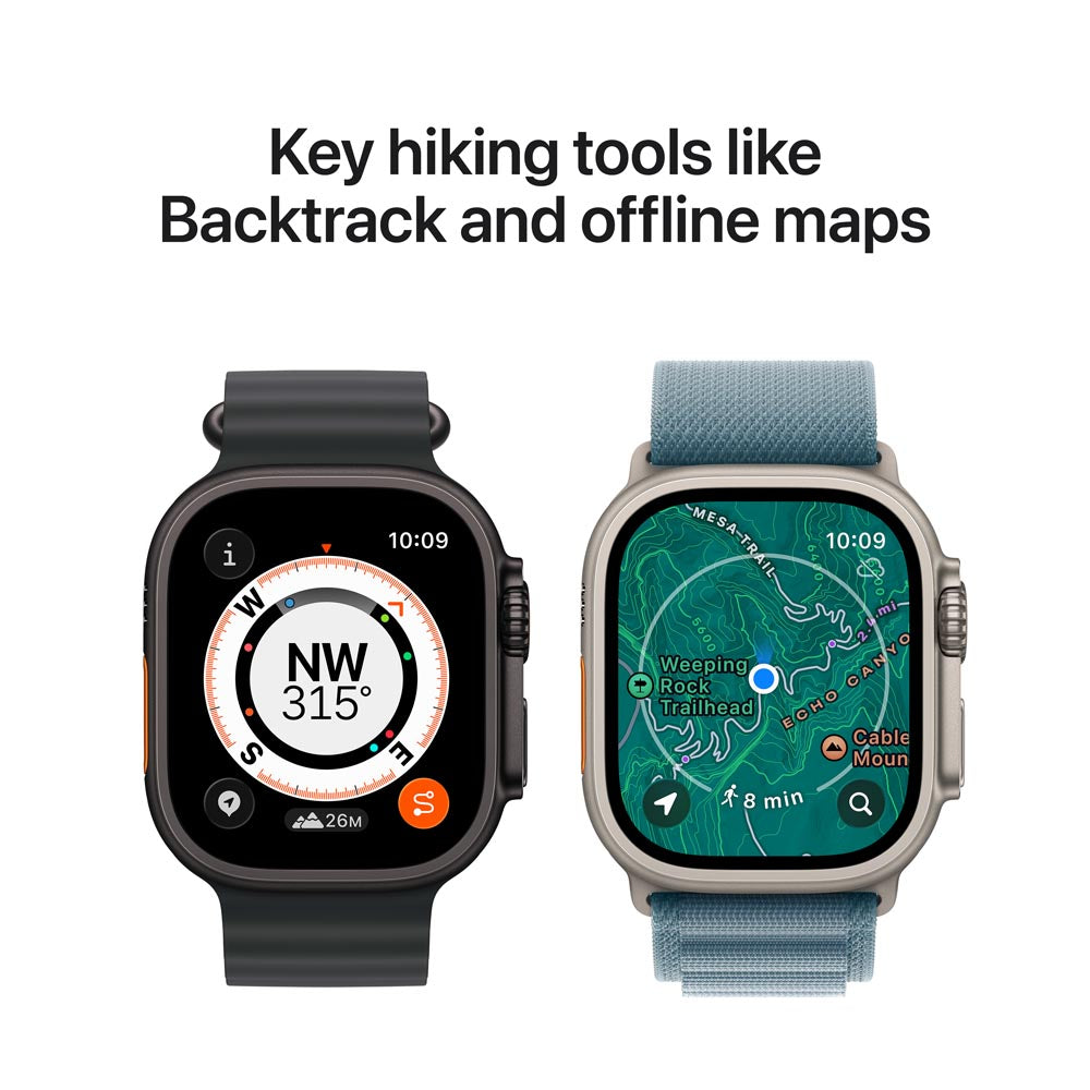 Apple Watch Ultra 3 GPS + Cellular 49mm Black Titanium Case with Black Alpine Loop - Large