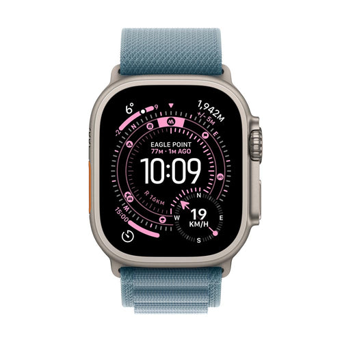 Apple Watch Ultra 3 GPS + Cellular 49mm Natural Titanium Case with Light Blue Alpine Loop - Medium