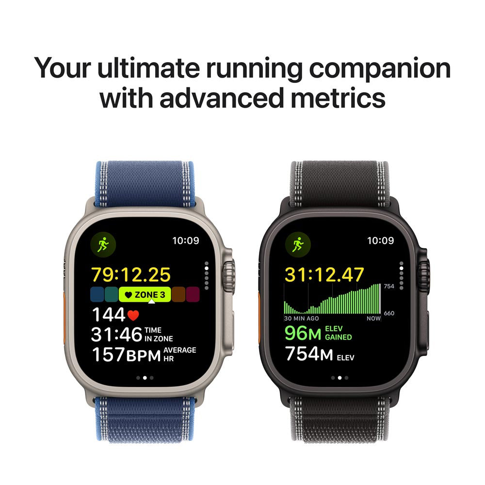 Apple Watch Ultra 3 GPS + Cellular 49mm Natural Titanium Case with Light Blue Alpine Loop - Large