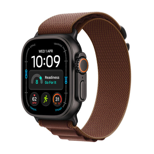 Apple Watch Ultra 4 (GPS + Cellular) 49mm Black Titanium - Burgundy Alpine Loop S