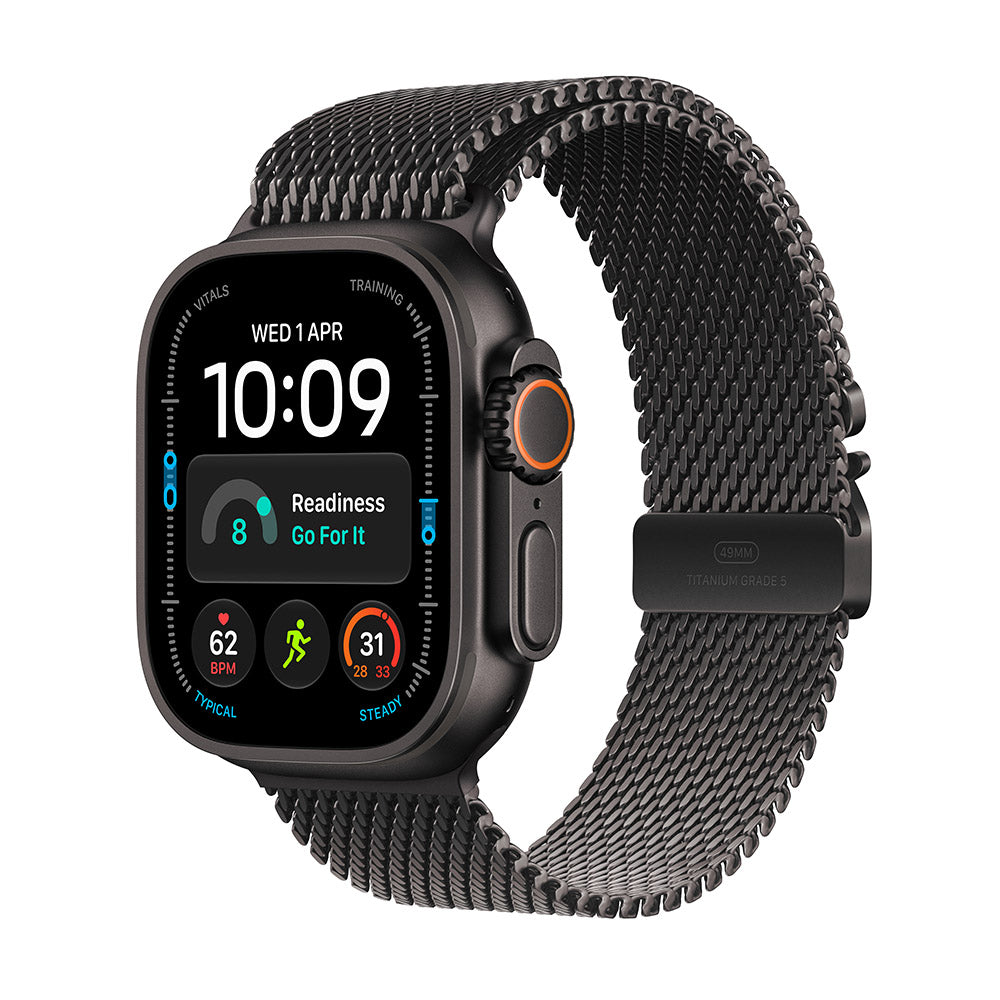 Apple Watch Ultra 4 (GPS + Cellular) 49mm Black Titanium - Black Milanese Loop S