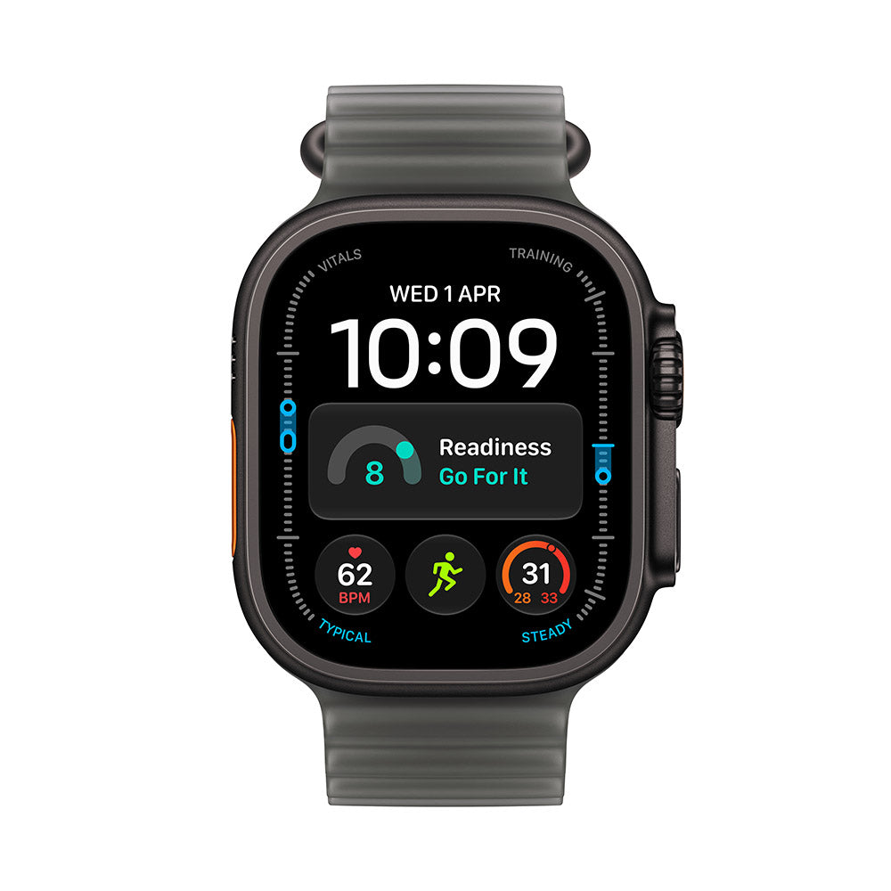 Apple Watch Ultra 4 (GPS + Cellular) 49mm Black Titanium - Translucent Black Ocean Band