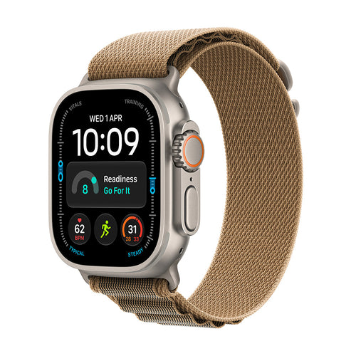 Apple Watch Ultra 4 (GPS + Cellular) 49mm Natural Titanium - Desert Alpine Loop S