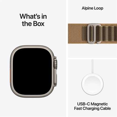 Apple Watch Ultra 4 (GPS + Cellular) 49mm Natural Titanium - Desert Alpine Loop S