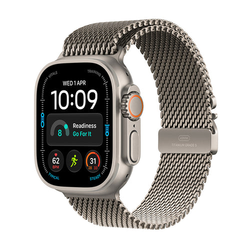 Apple Watch Ultra 4 (GPS + Cellular) 49mm Natural Titanium - Natural Milanese Loop M