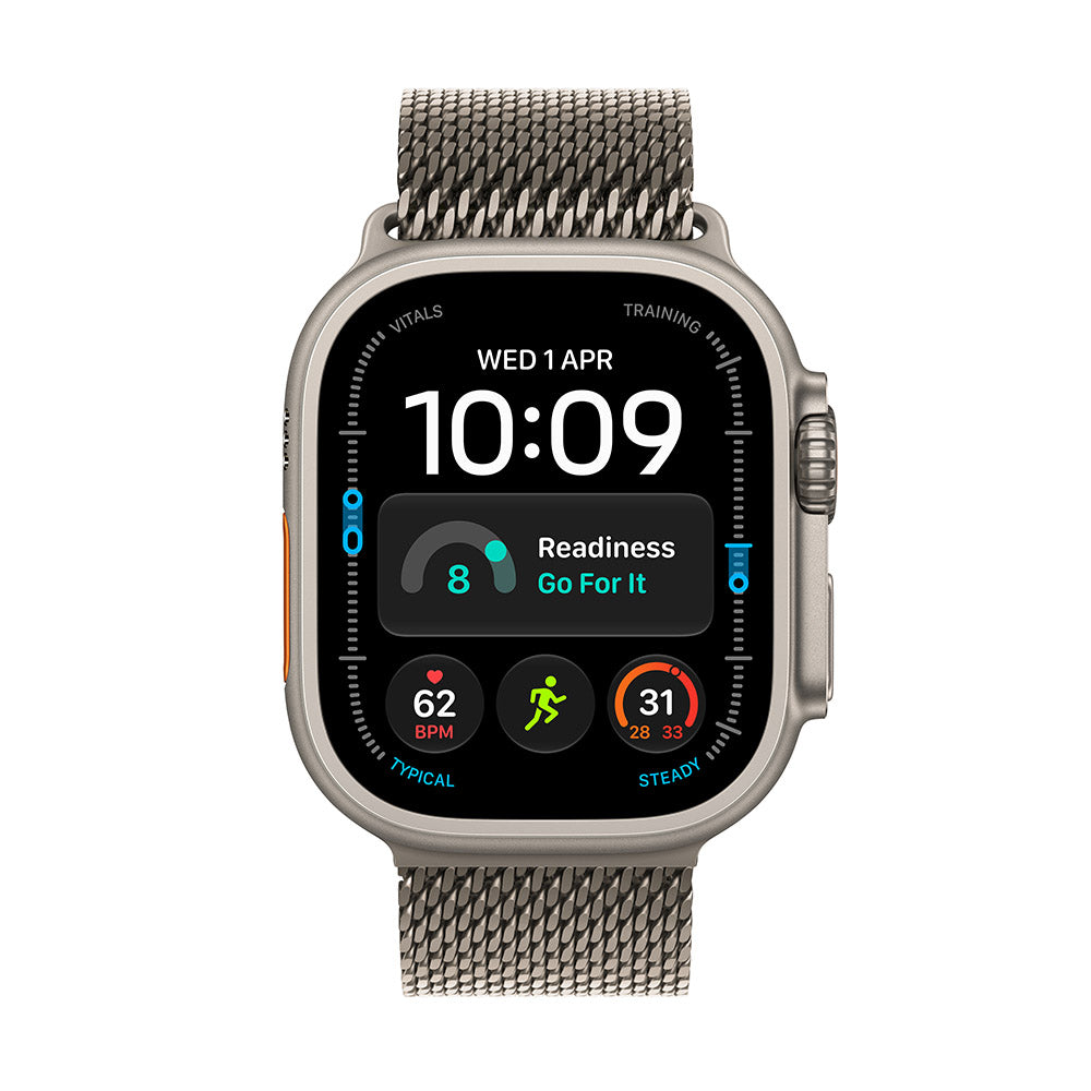 Apple Watch Ultra 4 (GPS + Cellular) 49mm Natural Titanium - Natural Milanese Loop M