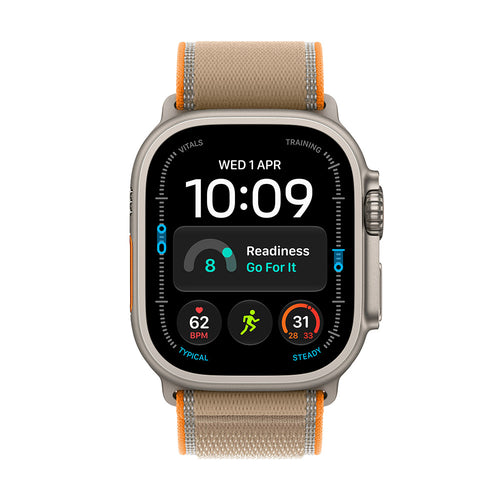 Apple Watch Ultra 4 (GPS + Cellular) 49mm Natural Titanium - Sand Trail Loop M/L