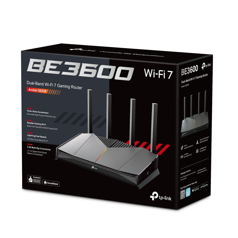 TP-Link Archer GE230 BE3600 Dual-Band Wi-Fi 7 Gaming Router