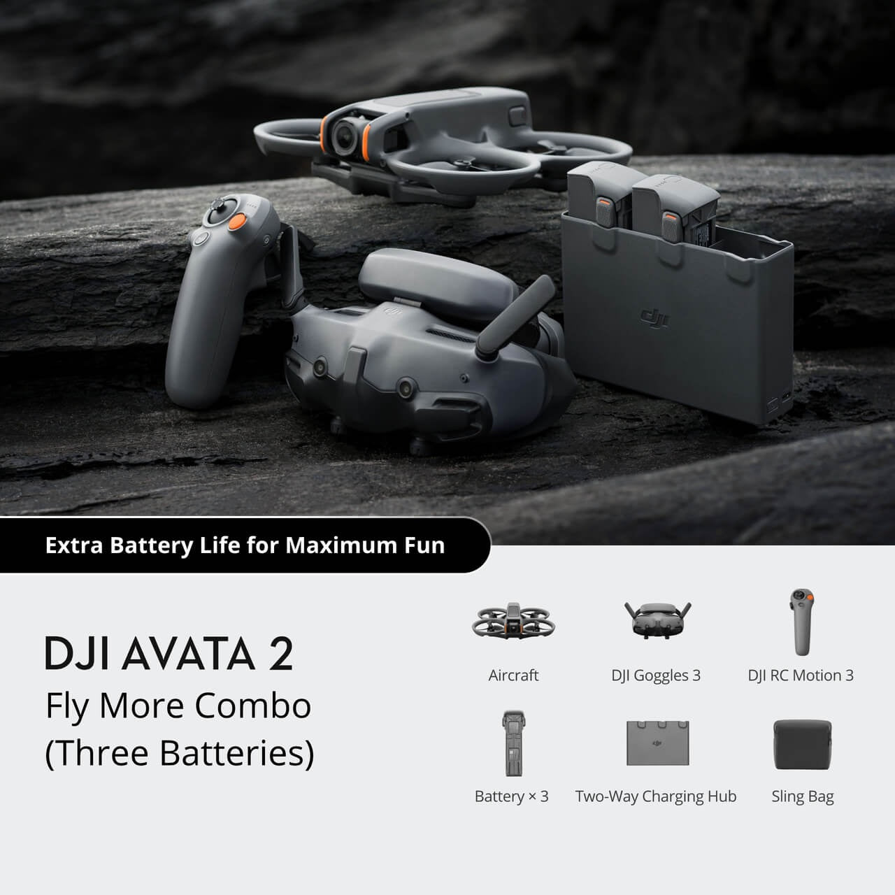 DJI Avata 2 Fly More Combo (Three Battery)