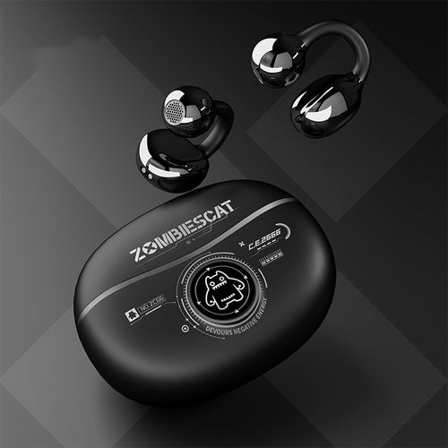 Zombie Cat B16-BK Clip-On Wireless Earbuds Black