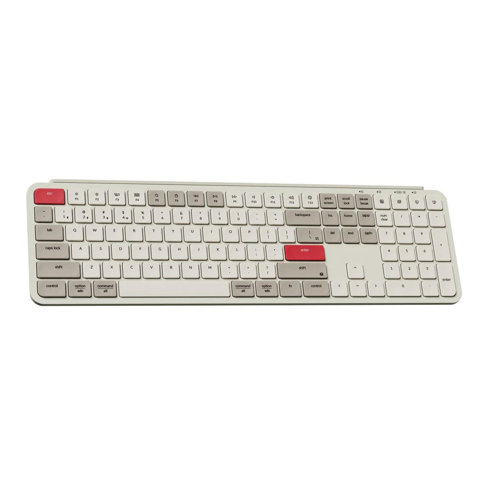 Keychron B6 Pro (B6P-K13) Ultra-Slim Wireless Keyboard (Retro Red)
