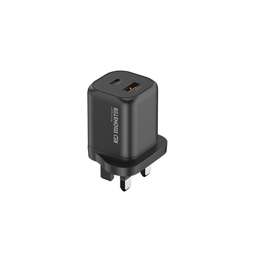 Redmonster Fibon PD60W Duo 1C1A AVS Wall Charger + 1.5M Cable - Black