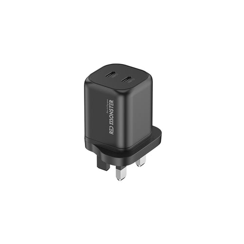 Redmonster Fibon PD60W Duo 2C AVS Wall Charger + 1M Cable - Black