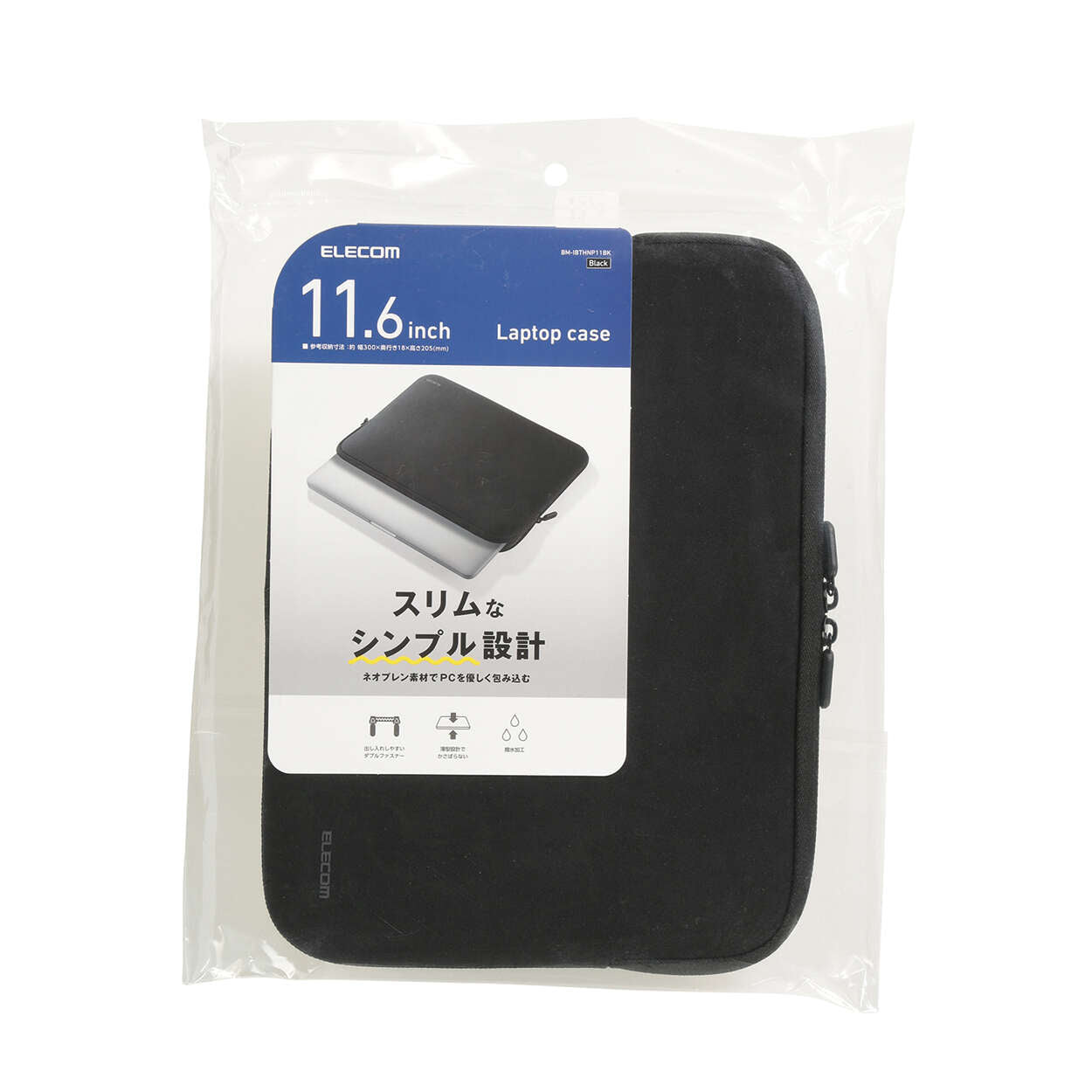 Elecom BM-IBTHNP11BK 11.6 Black Neoprene Laptop Case