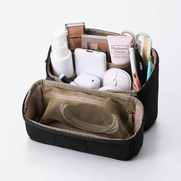 Elecom BMA-QTGPSBK Quilted Large Gadget Pouch - Black