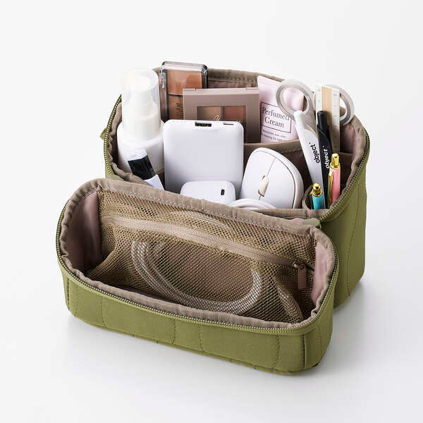 Elecom BMA-QTGPSGN Quilted Large Gadget Pouch - Green