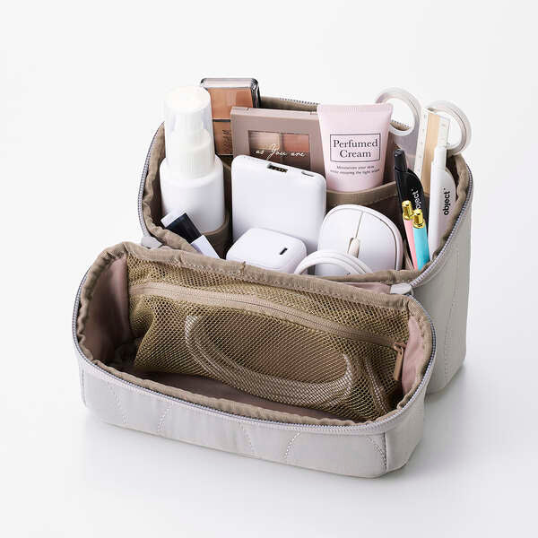 Elecom BMA-QTGPSGY Quilted Large Gadget Pouch - Gray
