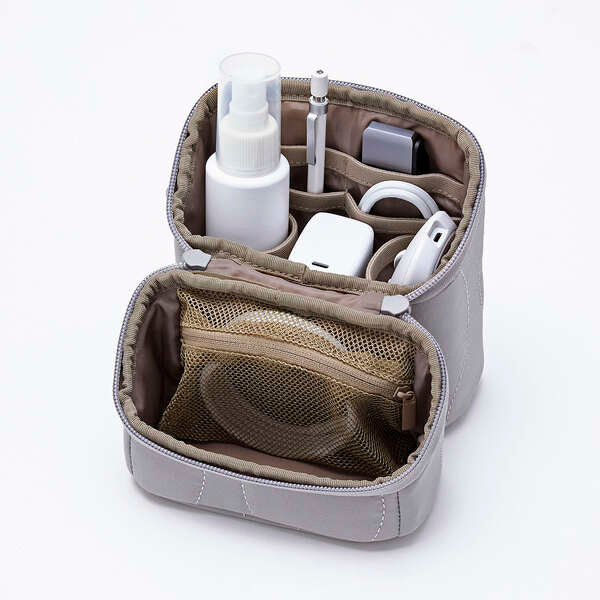 Elecom BMA-QTGPTLSGY Quilted Slim Gadget Pouch - Gray