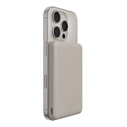 Belkin BPD010fqSA BoostCharge Slim Magnetic Power Bank 5K - Sand